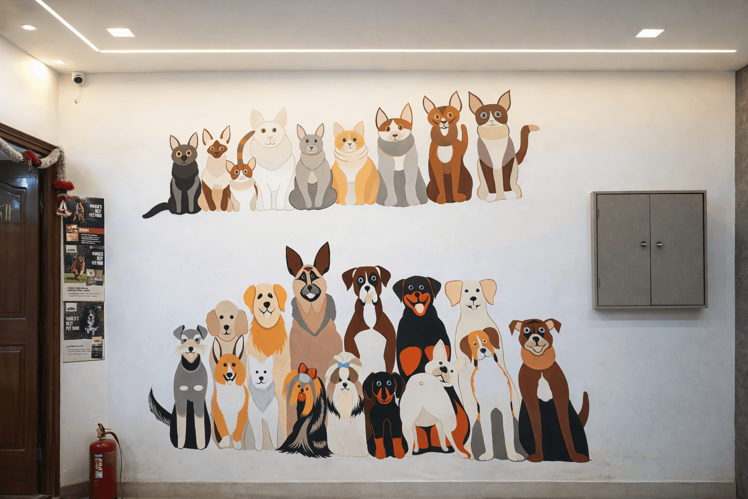 Vet holding a happy dog