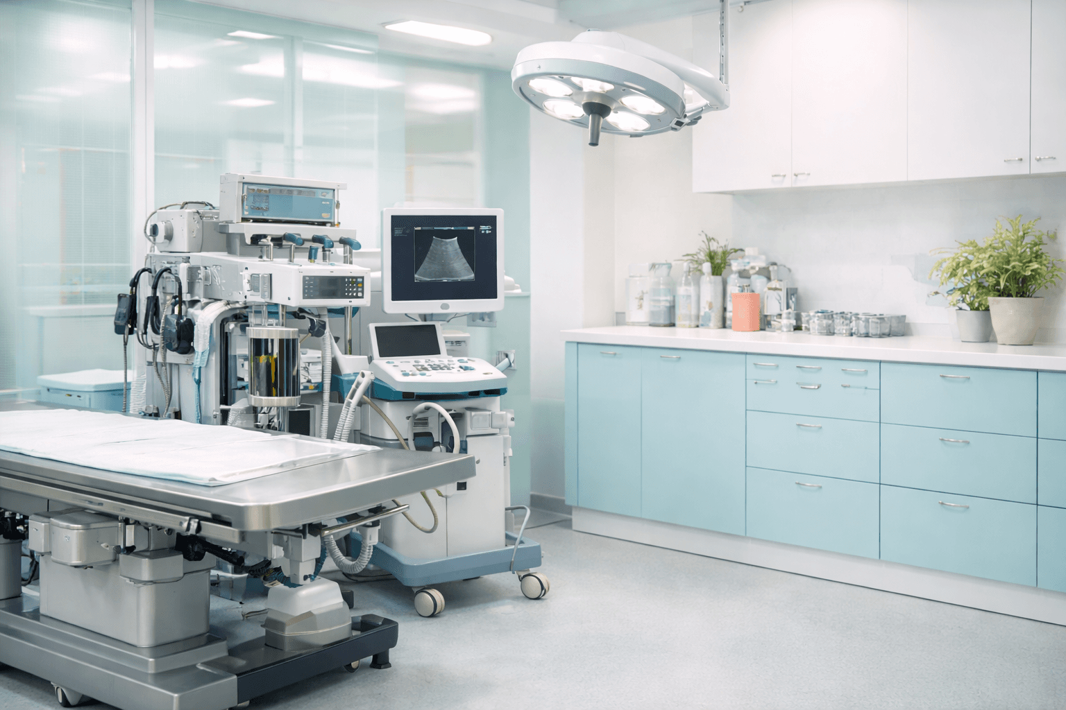 Veterinarian examining a puppy